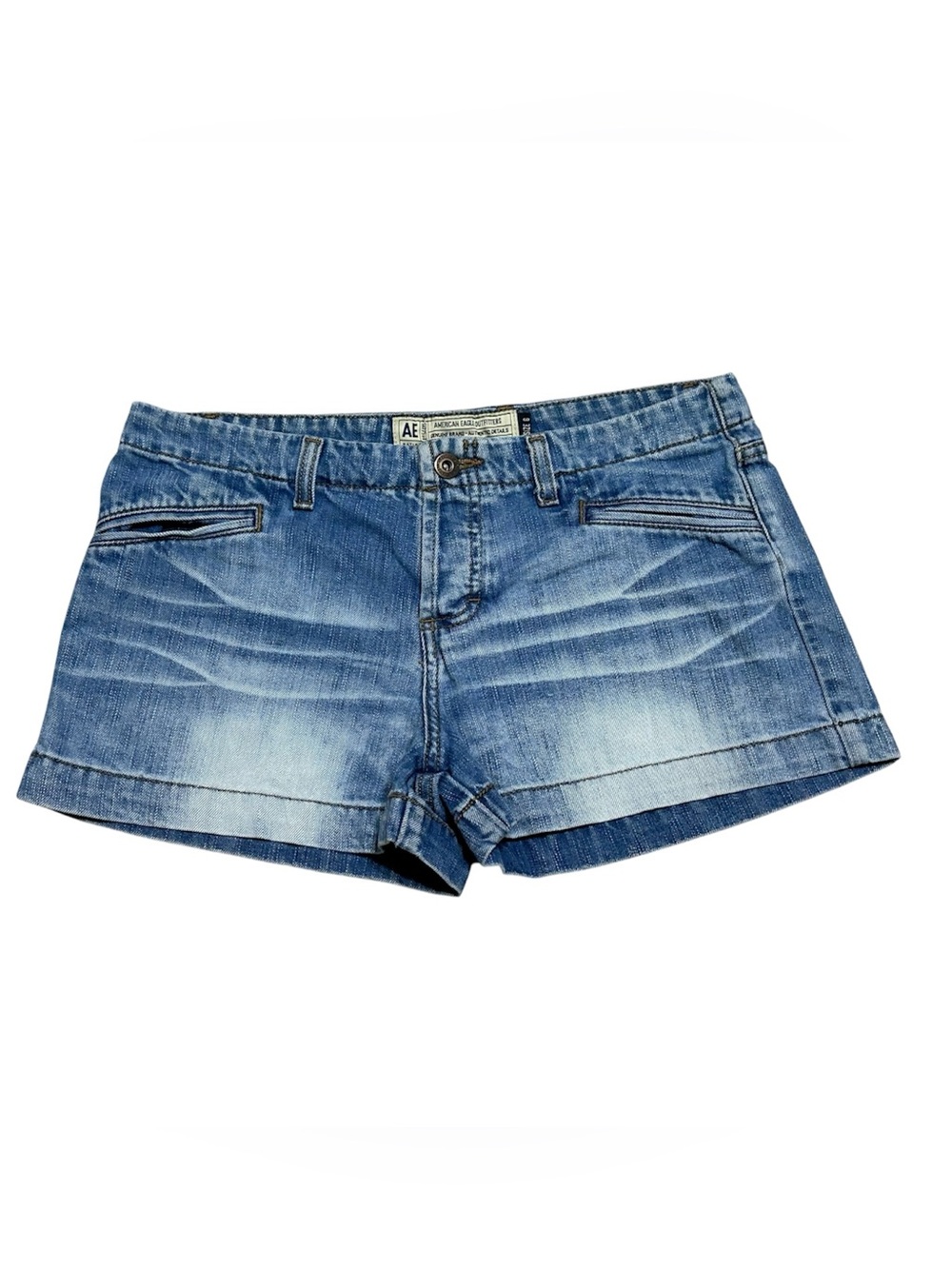 Vintage American Eagle Outfitters low-rise denim shorts size 6 Y2K